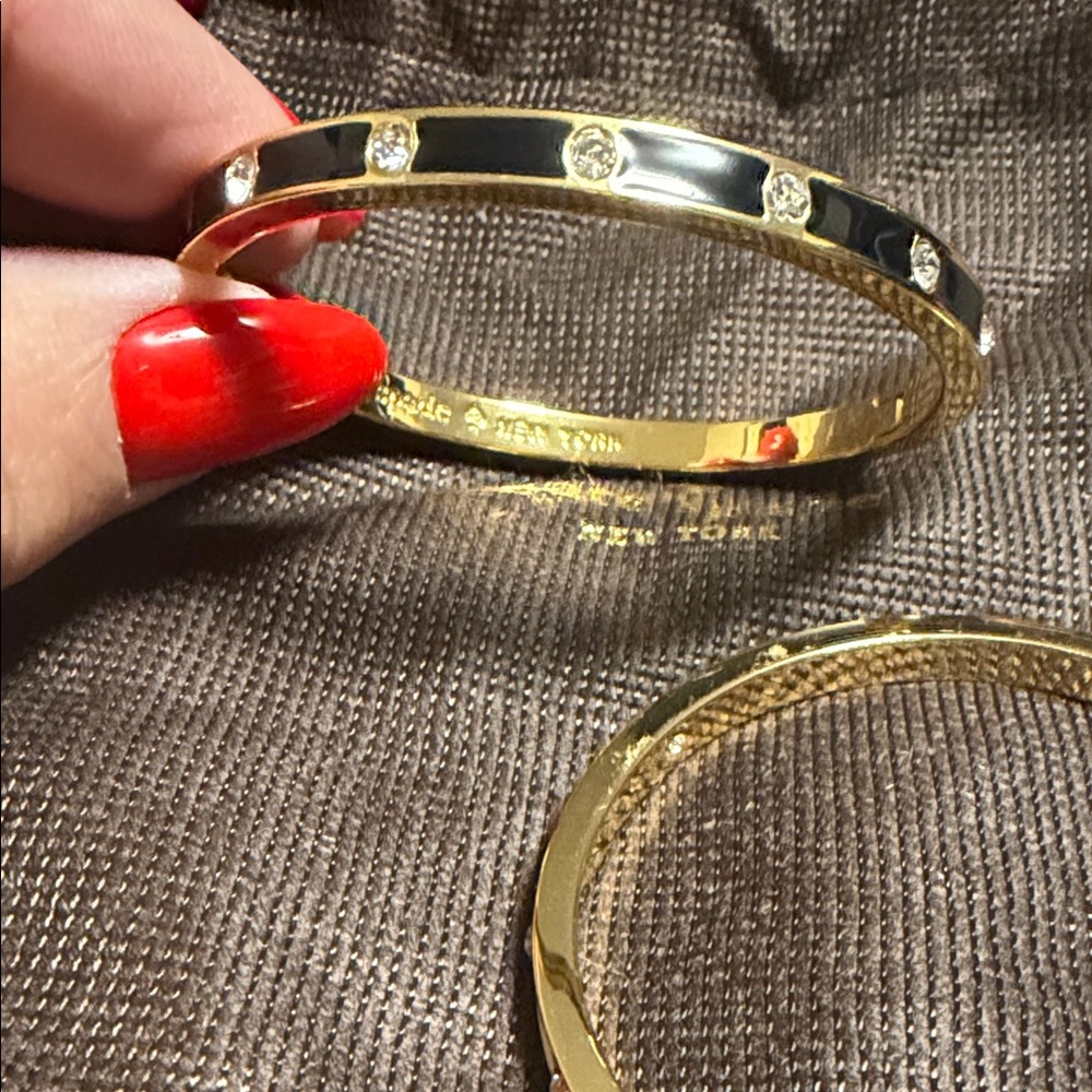 Kate Spade Gold and Black/Cream and gold Crystal Bracelets - Picture 6 of 6